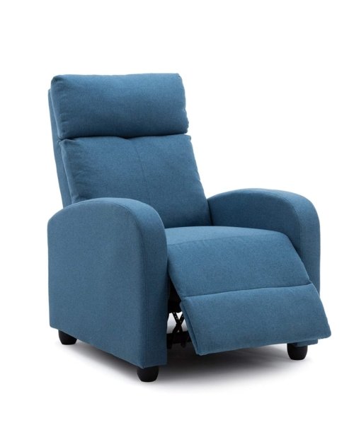 Chair Blue Lounger Fabric Living Room